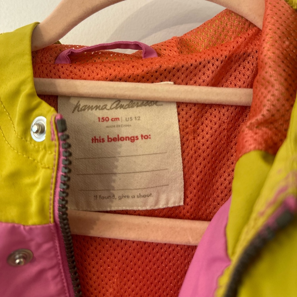 Color block windbreaker Girls L 11/12